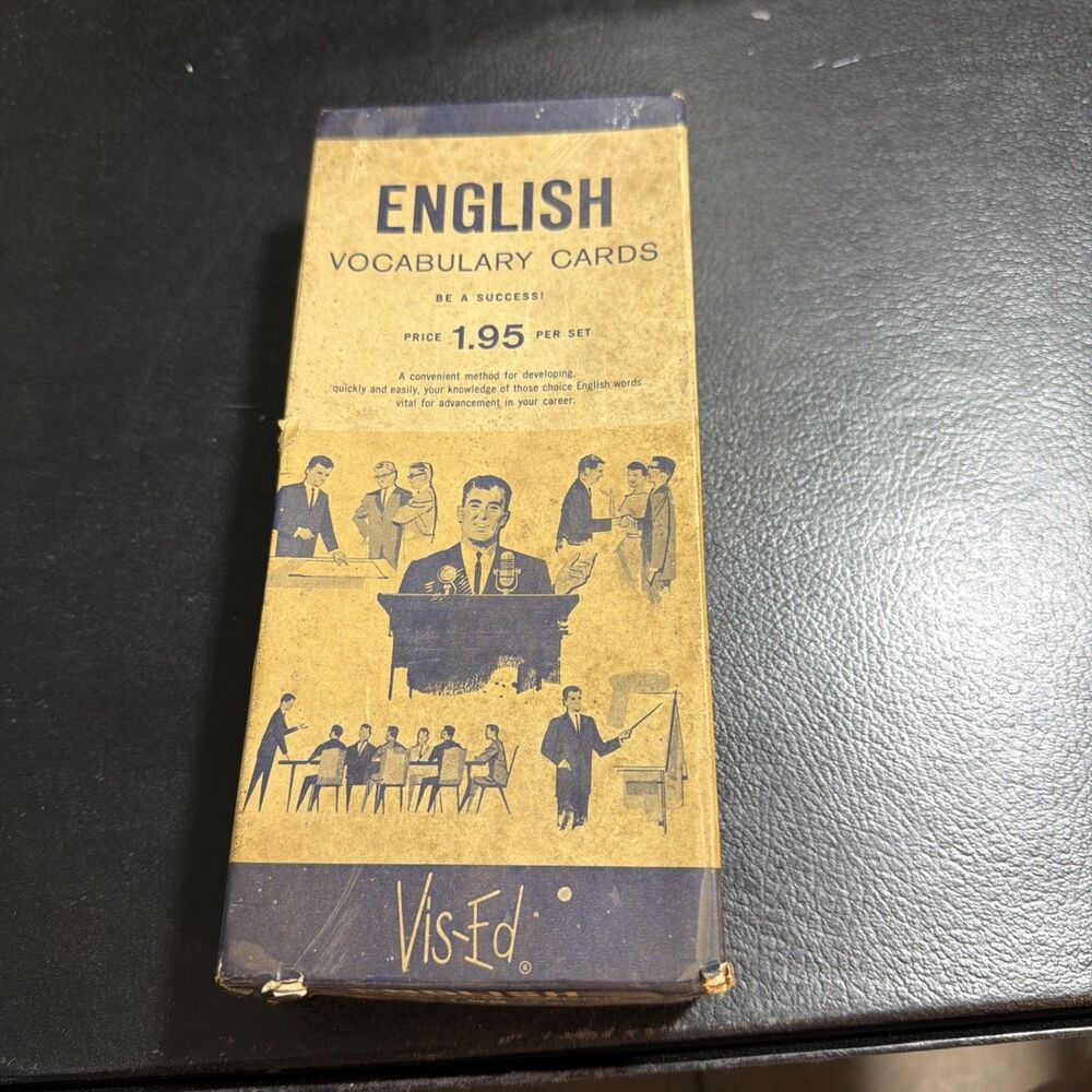 Vintage Vis-Ed English Vocabulary Cards 1950's hundreds of cards